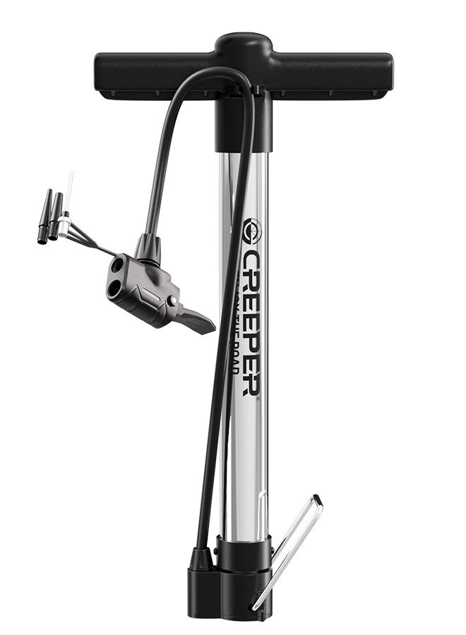 CREEPER Small aluminum pump rebound foot support aluminum alloy air pump portable cycling air pump - Image 1