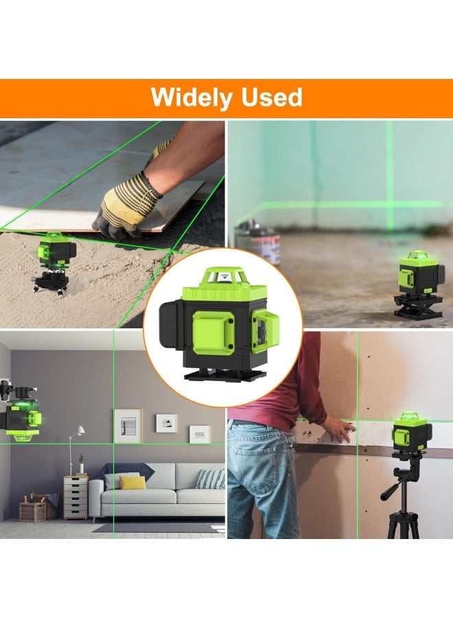 ALongDeng Laser Level Green Self Levelling 4x360° 16 Line Green Lasers for Construction and Picture Hanging Rechargeable Battery Remote Controller Magnetic Rotating Stand Included Vertical Horizontal - Image 5