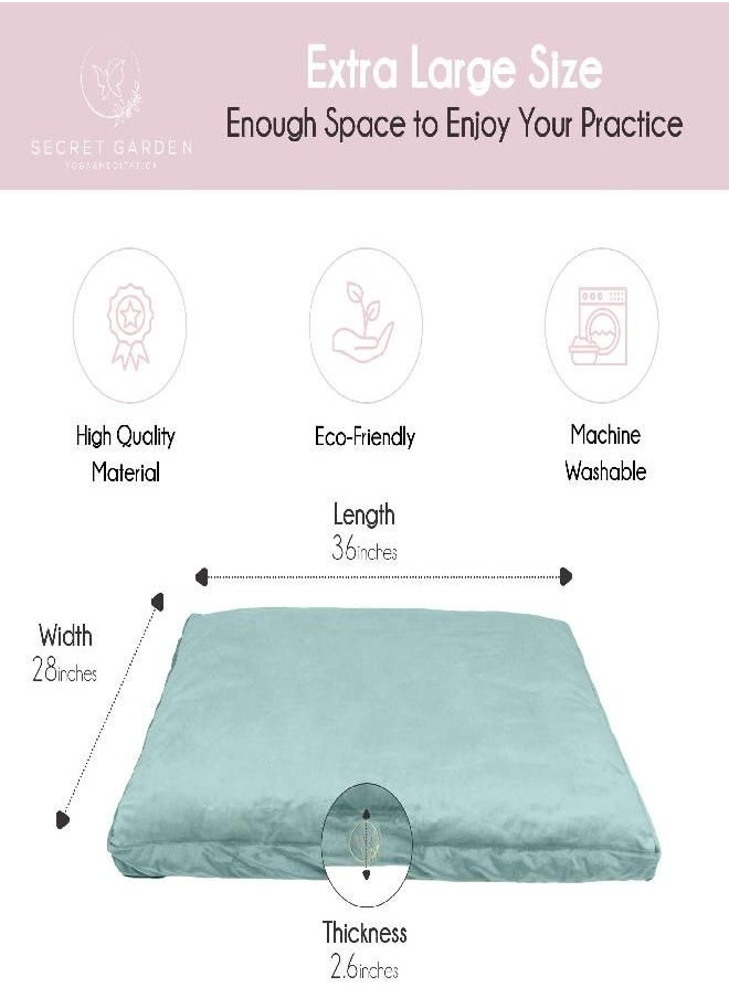 Secret Garden - Garden Large Zabuton Meditation Cushion - Meditation Mat To Achieve Full Serenity - Zabuton Mat To Reduce Stress - Comfortable Meditation Cushion - Zabuton Meditation Mat Samadhi Cushion - Image 1