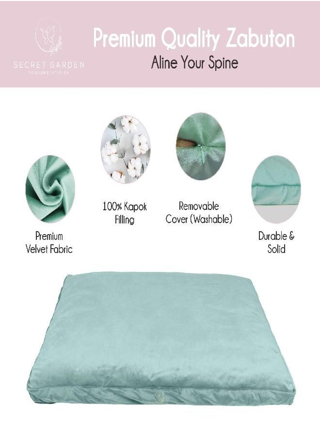 Secret Garden - Garden Large Zabuton Meditation Cushion - Meditation Mat To Achieve Full Serenity - Zabuton Mat To Reduce Stress - Comfortable Meditation Cushion - Zabuton Meditation Mat Samadhi Cushion - Image 1