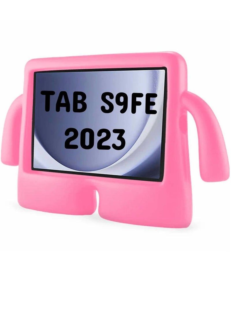 For Samsung Galaxy Tab S9FE 10.9 Inch 2023, iBuy Kids Case, Protective Shockproof Lightweight Stand Cover (Pink)