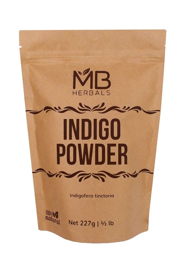 MB Herbals Indigo Powder 8 oz / 227 Gram (0.5 LB) | 100% Pure ~ No Preservatives & No Coloring Agents | NATURAL UNTREATED GREEN POWDER | Packaging May Vary - Image 3
