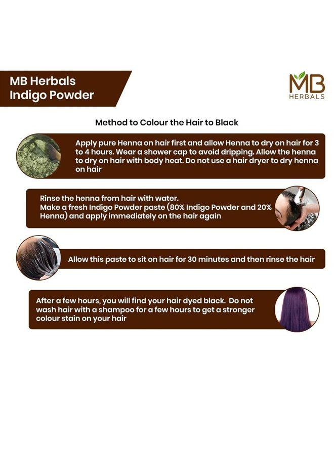 MB Herbals Indigo Powder 8 oz / 227 Gram (0.5 LB) | 100% Pure ~ No Preservatives & No Coloring Agents | NATURAL UNTREATED GREEN POWDER | Packaging May Vary - Image 5