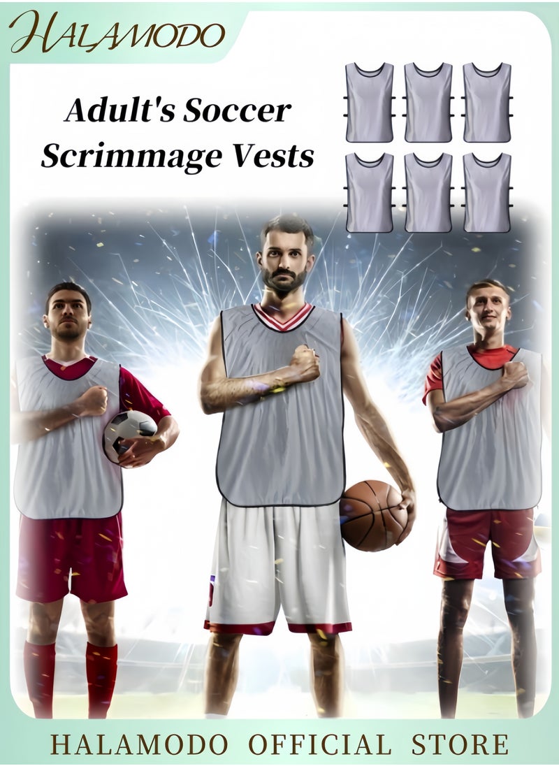 Generic Adult's Soccer Scrimmage Vests Outdoor Sport Pinnies Soccer Jersey Training Vests Football Daily Practice Vests Breathable Loose Vest for Team & Athlete & Youth  - Image 1