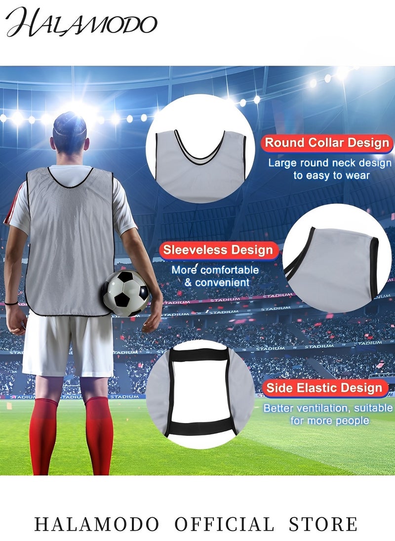 Generic Adult's Soccer Scrimmage Vests Outdoor Sport Pinnies Soccer Jersey Training Vests Football Daily Practice Vests Breathable Loose Vest for Team & Athlete & Youth  - Image 3