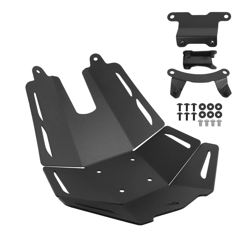 CHIFUN Motorcycle Engine Skid Plate Accessories Replacement for Guzzi V100 V 100 Mandello S 20222025 Motorcycle Lower Engine Guard Chassis Belly PanBlack