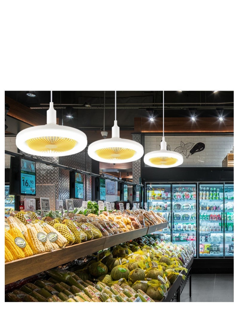 Y&D LED Ceiling Fan Lamp, Mute Home Dining Room Bedroom Dormitory Chandelier, Remote Control Adjustment Lamp  - Image 3