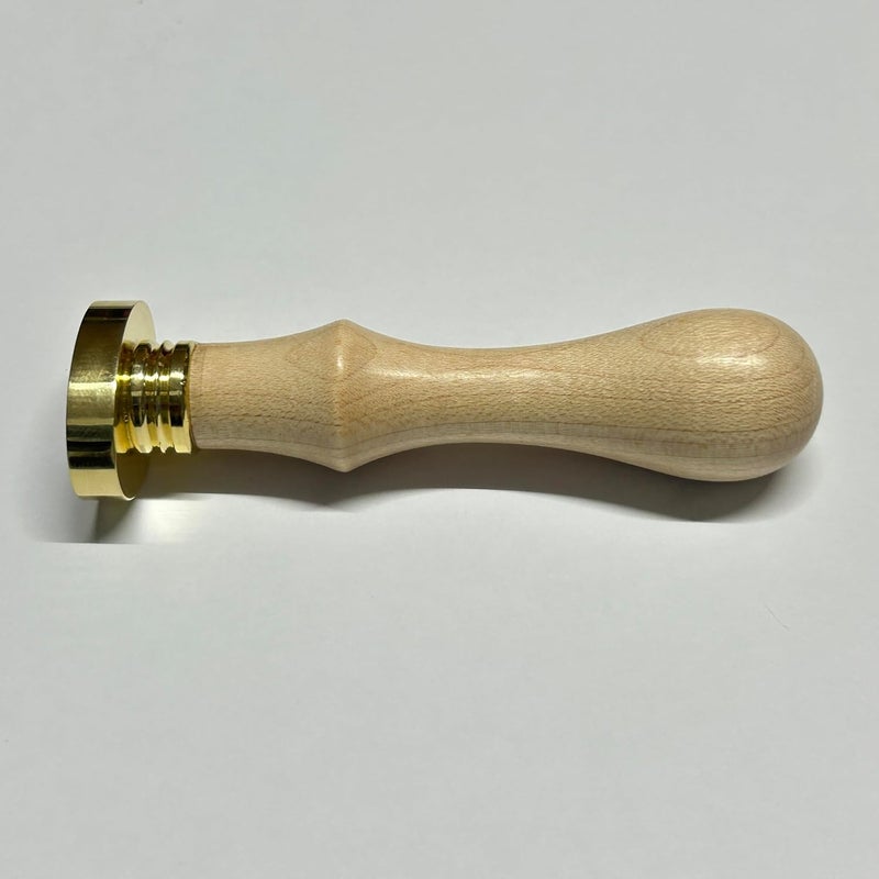 M&Co Oval Blank Wax Sealing Stamp Handle Multi-Purpose Wax Stampter White&Brass Sealing Wax Stamps for Craft Supplies (29MM) (White Maple) - Image 3