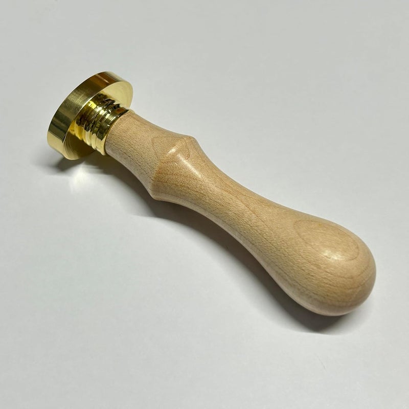 M&Co Oval Blank Wax Sealing Stamp Handle Multi-Purpose Wax Stampter White&Brass Sealing Wax Stamps for Craft Supplies (29MM) (White Maple) - Image 2