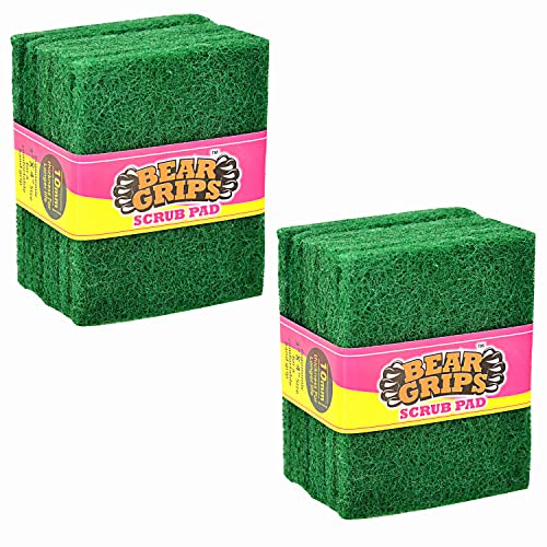 BEAR GRIPS Scrub pad for Utensils Cleaning in Kitchen Long Lasting Stain Removal Scrubber - Pack of 14 - Image 1