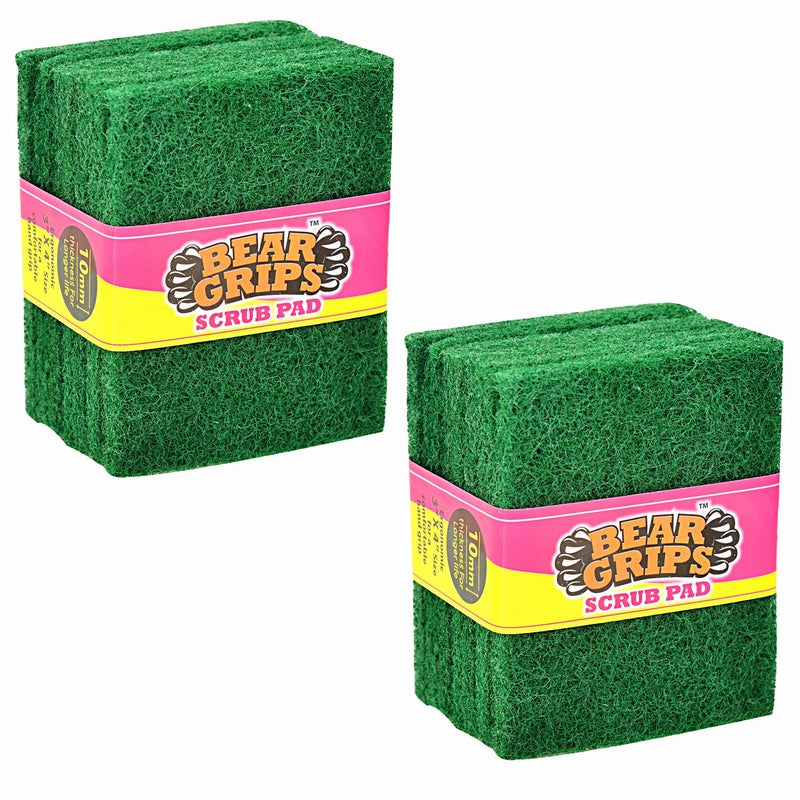 BEAR GRIPS Scrub pad for Utensils Cleaning in Kitchen Long Lasting Stain Removal Scrubber - Pack of 14 - Image 4