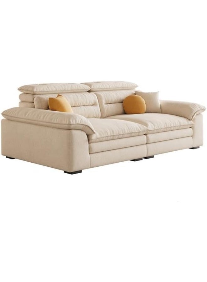 Comfynest Modern Tech Cloth Sofa with Deep Seating, Stain Resistant & Solid Color Design