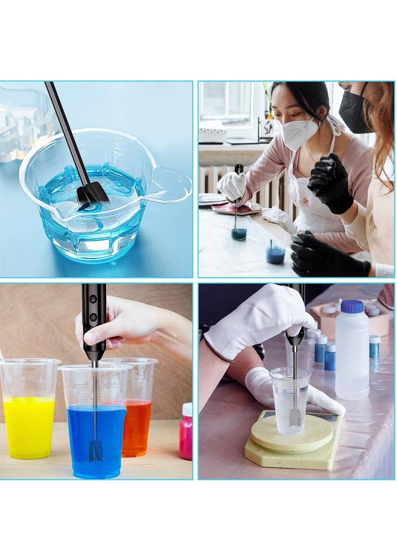 Excefore - Epoxy Resin Mixer, Handheld Rechargeable Powerful and Slow Motor for Epoxy Resin with 2pcs Epoxy Mixer Paddles, Silicone, Paint Mixing, Without Bubbles DIY Crafts Jewelry Resin Casting - Image 1