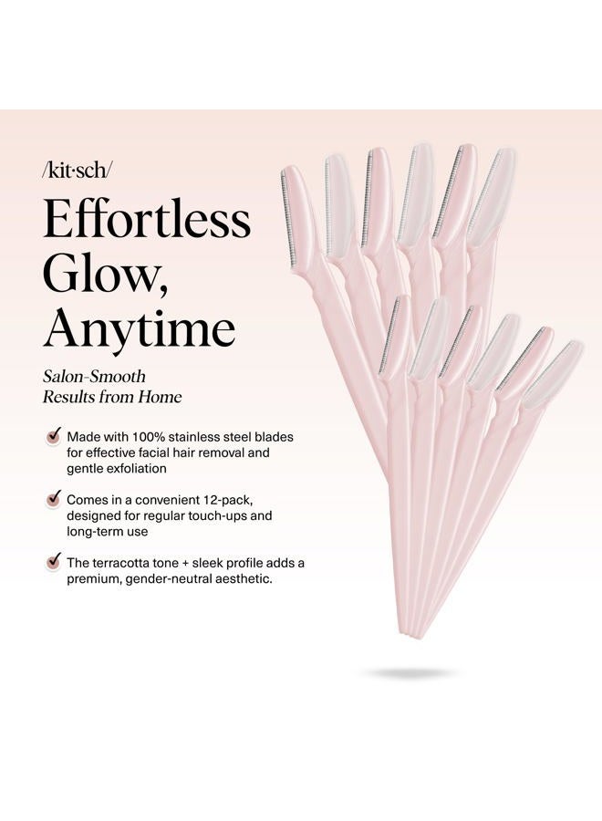 Kitsch Dermaplaning Blades for Face - Facial Razor Blades for Women and Men | Eyebrow Razor & Facial Hair Remover | Exfoliates Facial Skin, Eyebrow Shaper | Dermaplaning Tool, 12pcs - Image 2