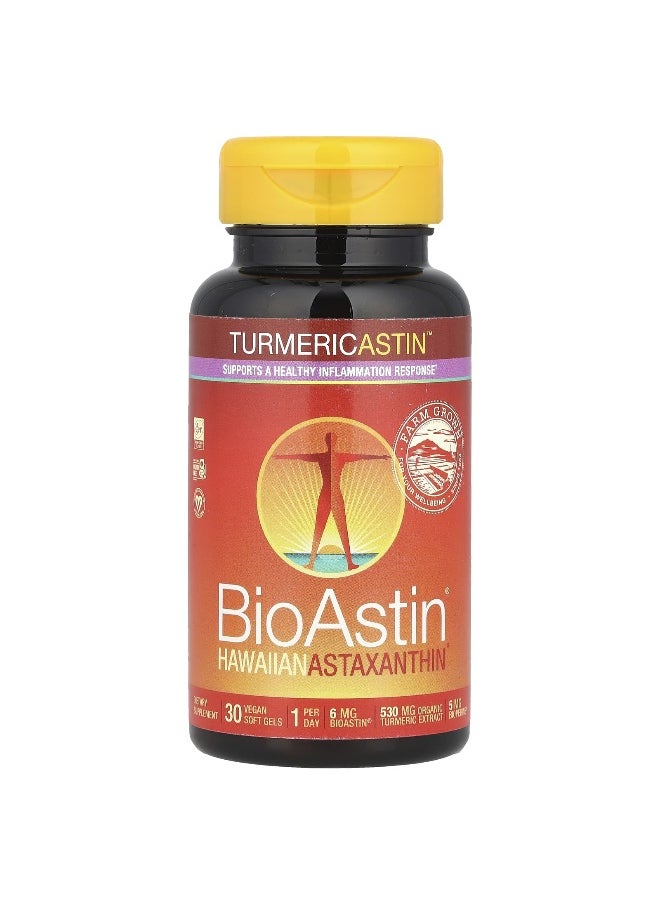 Nutrex Hawaii Nutrex Hawaii, Turmericastin™, BioAstin® Hawaiian Astaxanthin®, 30 Vegan Soft Gels  - Image 1