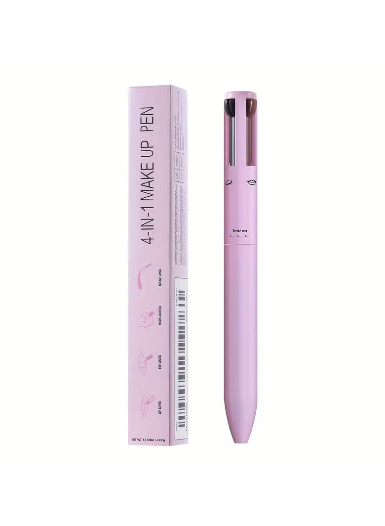 DubaiGallery 4-in-1 Makeup Pen, Eye Liner, Brow Liner, Lip Liner, & Highlighter Pen, Waterproof All in One Makeup Pen, Eye Long-Lasting, Eye Liner, Brow Liner, Lip Liner, & Highlighter Pen - Image 1