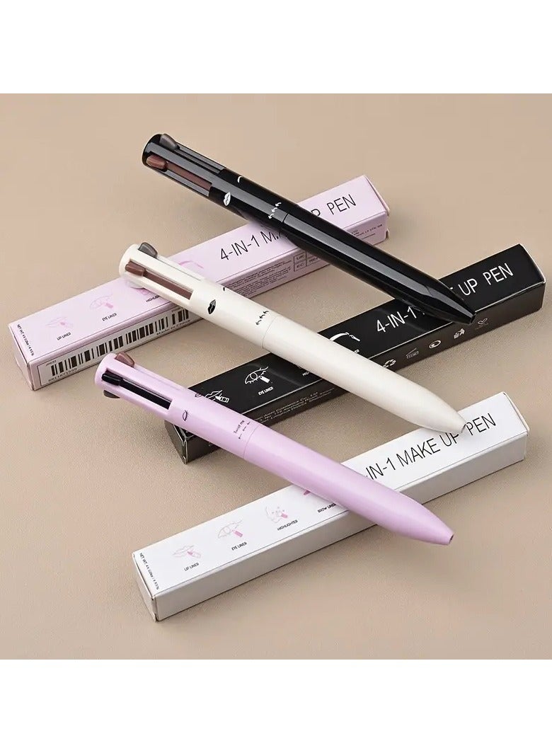 DubaiGallery 4-in-1 Makeup Pen, Eye Liner, Brow Liner, Lip Liner, & Highlighter Pen, Waterproof All in One Makeup Pen, Eye Long-Lasting, Eye Liner, Brow Liner, Lip Liner, & Highlighter Pen - Image 2
