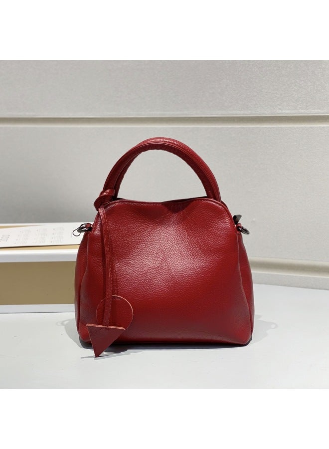 Yifeida First Layer Of Cowhide Leather Women's Bag New Gem Bag Handbag Messenger Bag Commuter Bag - Image 3