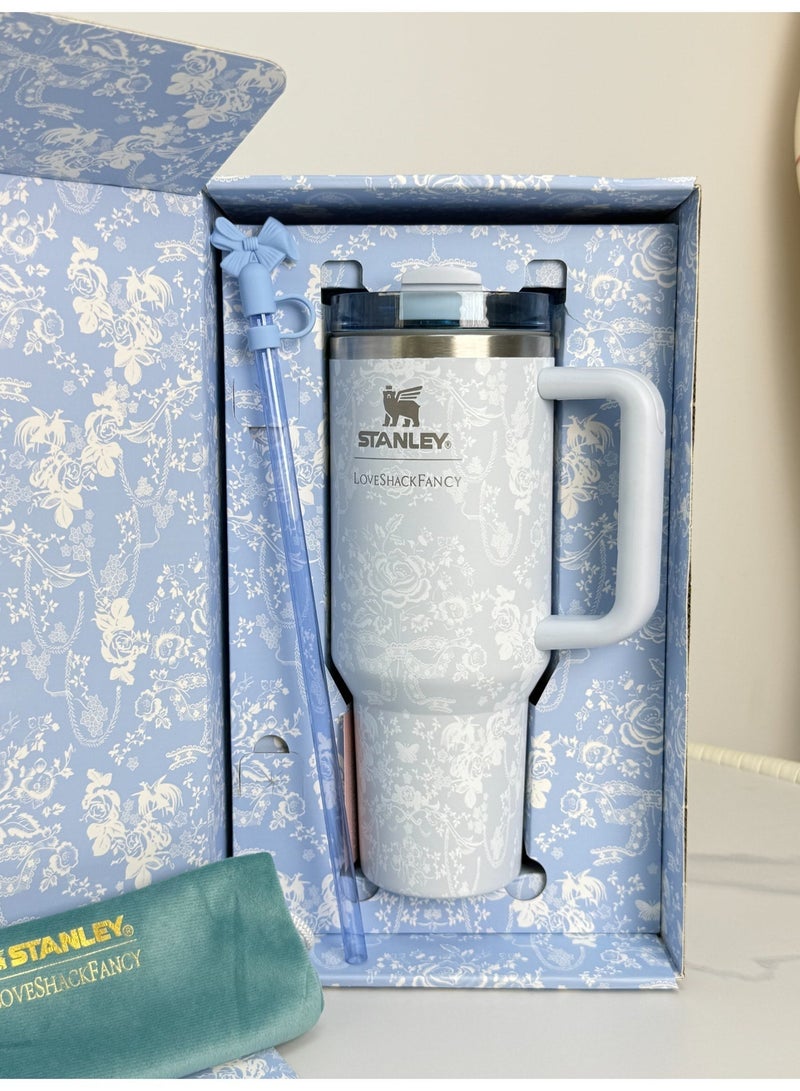 Stanley Insulated Cup, 40 oz Large Capacity, with Handle, Stylish “Ice King” Stainless Steel Water Bottle - Image 3