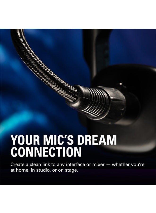 هافن كابل ميكروفون XLR - كابل ميكروفون محمي لتسجيل الاستوديو والإنتاج الحي ، دبابيس مطلية بالذهب ، من الذكر إلى الإناث ، لمستويات الميكروفون والمستويات التناظرية المتوازنة ، 10ft / 3m - Image 3