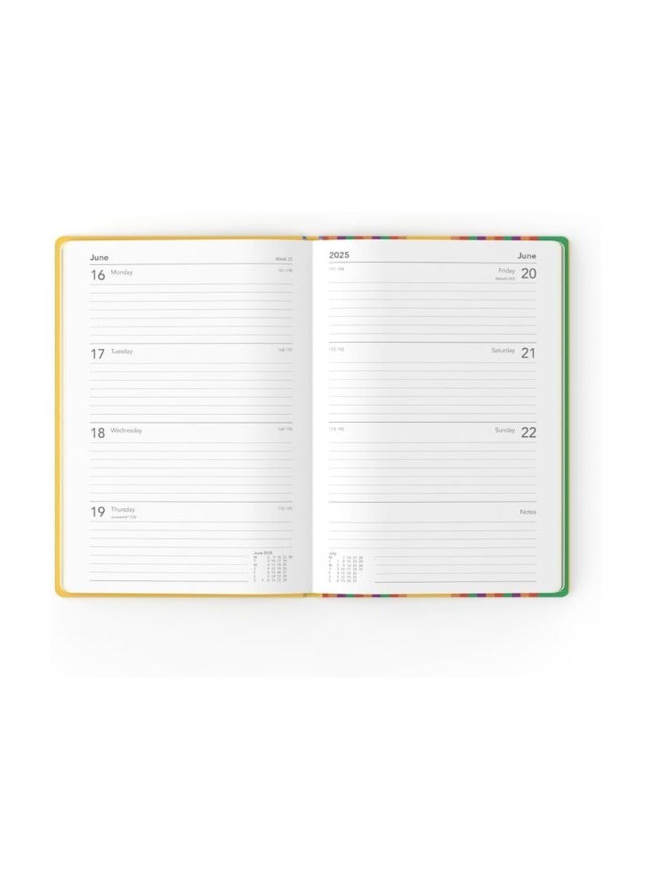 Collins Inspirational Type 2025 Planner - A5 Week to View Diary - Yellow - (E-IT153.PH-25) - Stylish Weekly Eco Diary with Recycled Paper - Image 4