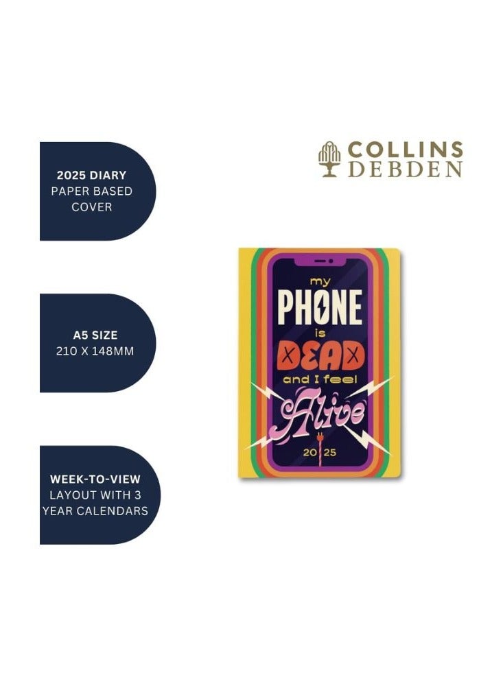 Collins Inspirational Type 2025 Planner - A5 Week to View Diary - Yellow - (E-IT153.PH-25) - Stylish Weekly Eco Diary with Recycled Paper - Image 3