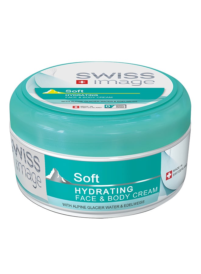 SWISS image Soft Hydrating Face & Body Cream 200 ml Instant Hydration & Non Greasy enriched with Alpine Glacier Water & Edelweiss for Daily Use - Image 1