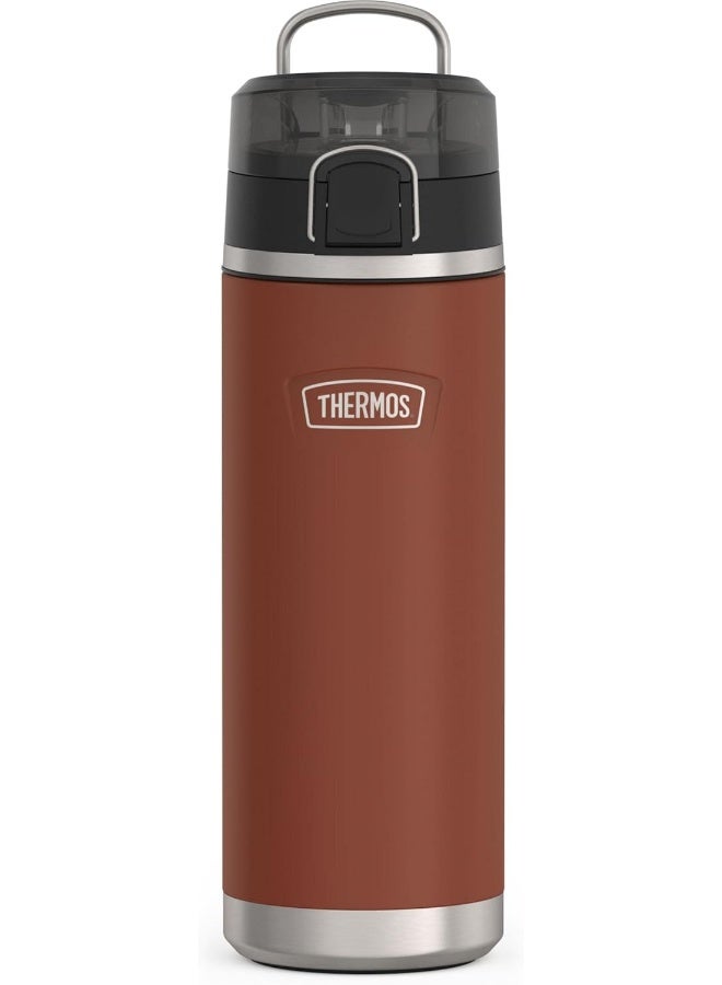 THERMOS ICON STAINLESS STEEL VACUUM INSULATED SADDLE BOTTLE WITH SPOUT 710ML - Image 1