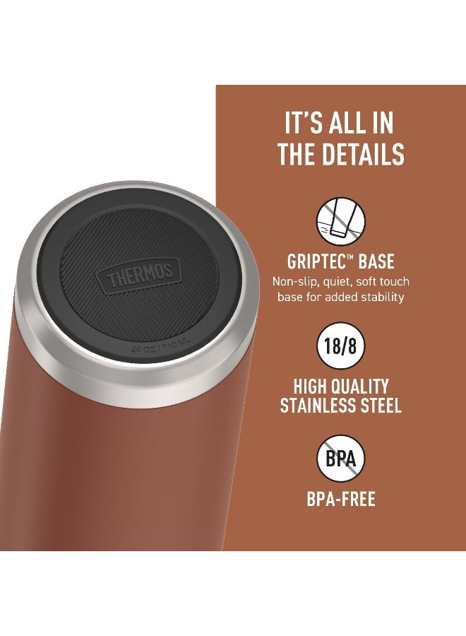 THERMOS ICON STAINLESS STEEL VACUUM INSULATED SADDLE BOTTLE WITH SPOUT 710ML - Image 4