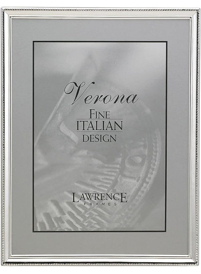 Lawrence Frames 11657 Polished Silver Plate 5x7 Picture Frame - Bead Border Design