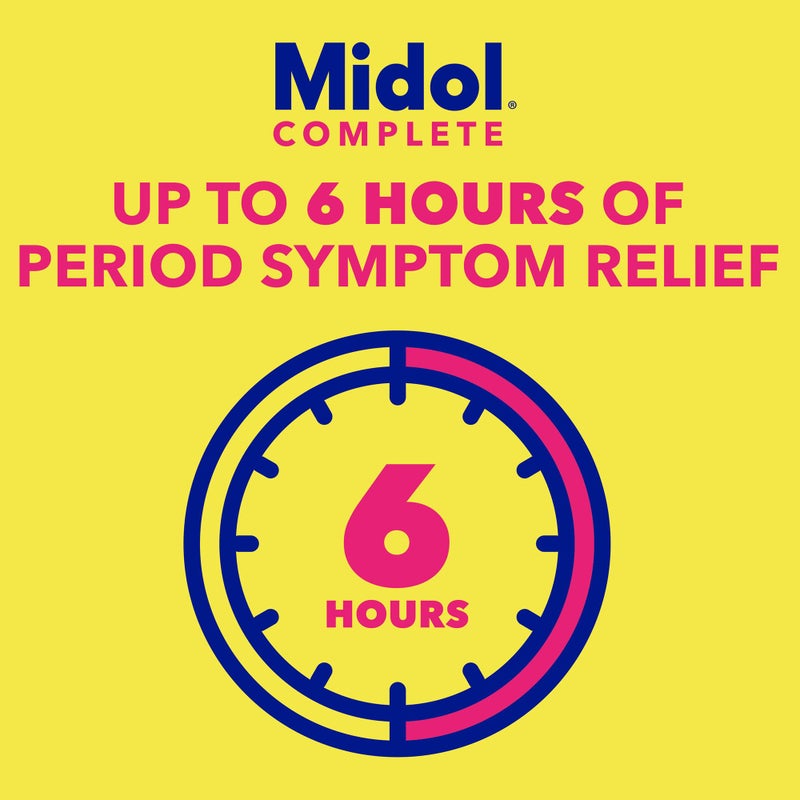 Midol Complete Menstrual Pain Relief Caplets, 40 Count - Provides Cramp, Headache, and Bloating Relief - Image 3