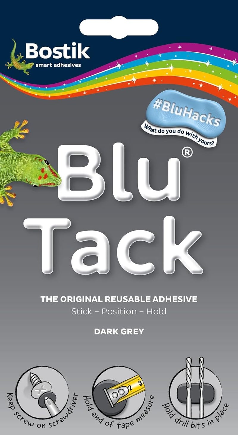 بوستيك لاصق بلو تاك متعدد الأغراض وقابل لإعادة الاستخدام - رمادي غامق 68 جم - Image 1