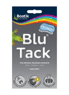 Bostik Bostik Blu Tack Grey, Multipurpose Reusable Adhesive, Clean, Safe & Easy to Use, Non-Toxic, 64g  - Image 1