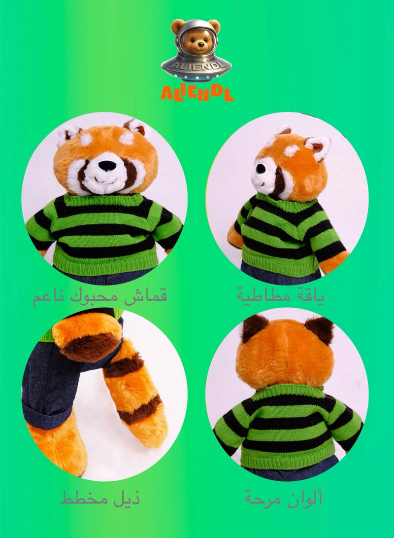 ALIENDL Cozy Raccoon – Plush Raccoon Stuffed Animal Toy for Baby Kids, Soft Cute Plush Toy Gift Set with Removable Clothes & Pouch, Perfect Gift for Kids, Friends & Couples - Image 5