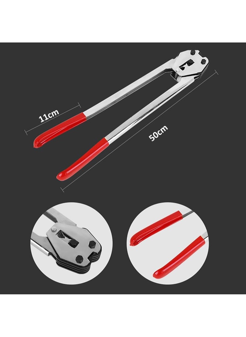 Rubik Banding Strapping Kit, 100 Metal Seals, 350 Meter PET Band, Strapping Tensioner and Sealer Plier Tool for Pallet Packaging & Shipping Supplies  - Image 4