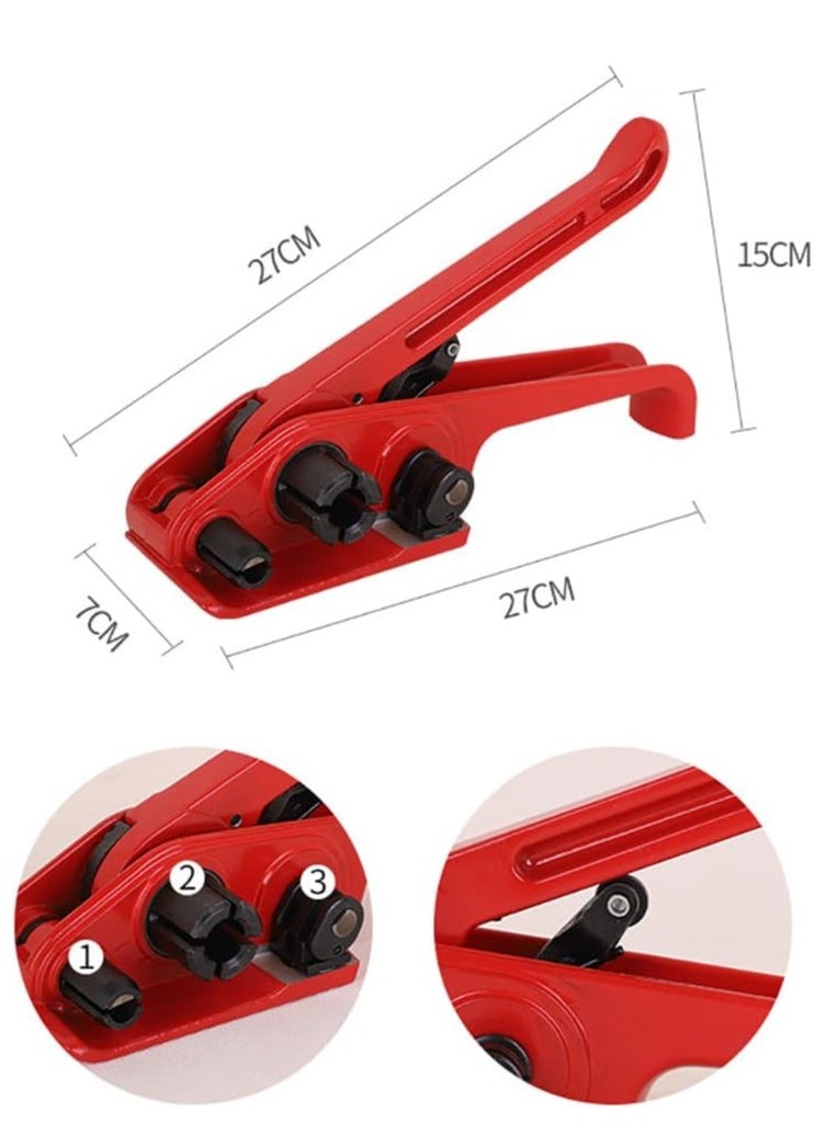 Rubik Banding Strapping Kit, 100 Metal Seals, 350 Meter PET Band, Strapping Tensioner and Sealer Plier Tool for Pallet Packaging & Shipping Supplies  - Image 5