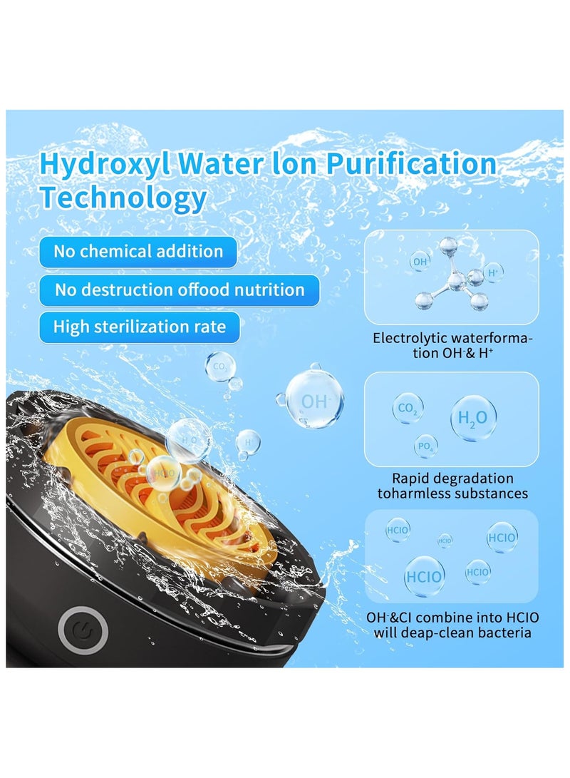 عام آلة غسل الفاكهة والخضروات، نظافة لاسلكية، منظف فاكهة محمول، جهاز تنظيف الفاكهة في الماء لتنظيف اللحوم بعمق - Image 5