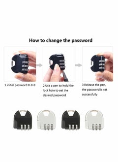 Excefore Luggage Locks, 4 Pcs Password Travel Lock  - Image 2