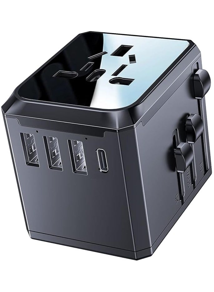 ELTRAZONE Universal Travel Charger Adapter, EU,UK,US,AU Worldwide Plug with USB-C & USB-A Ports, All-in-One International Wall Charger - Image 1