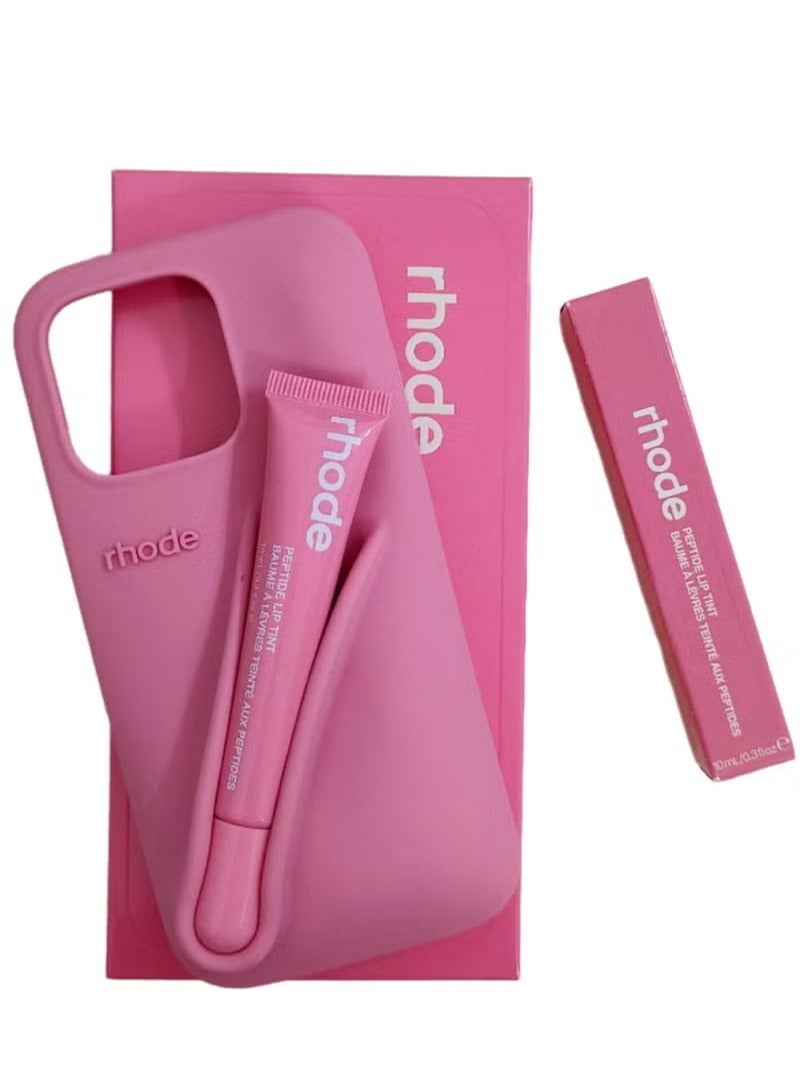 rhode Silicone Lip Holder for Cell Phone, Lip Gloss Adhesive Sleeve for Phone, Lip Holder Stick-on Phone Case, Back Stick On Holder for iPhone 16 Pro Max Phones（Ribbon） - Image 2