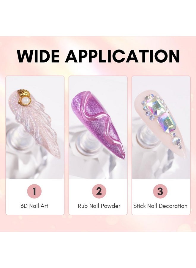 MAKARTT Nail Rhinestone Glue With 3D Nail Gel Kit Nail Charm Glue Super Strong Gel Nail Glue For Nail 3D Sculpting Gel For Drawing Molding Embossed And Decoration Diy Nail Art  - Image 3