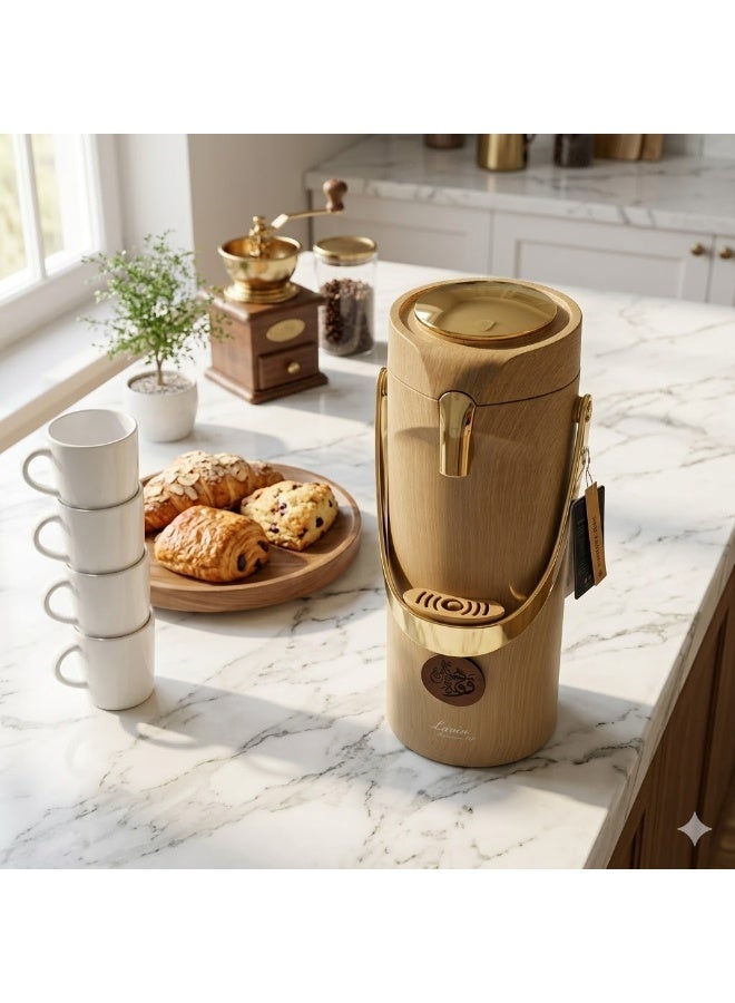 Lavin vaccum flask 1.9L/Airpot Glass inner Thermos/Long heat retention/Hot&Cold/HB - Image 1