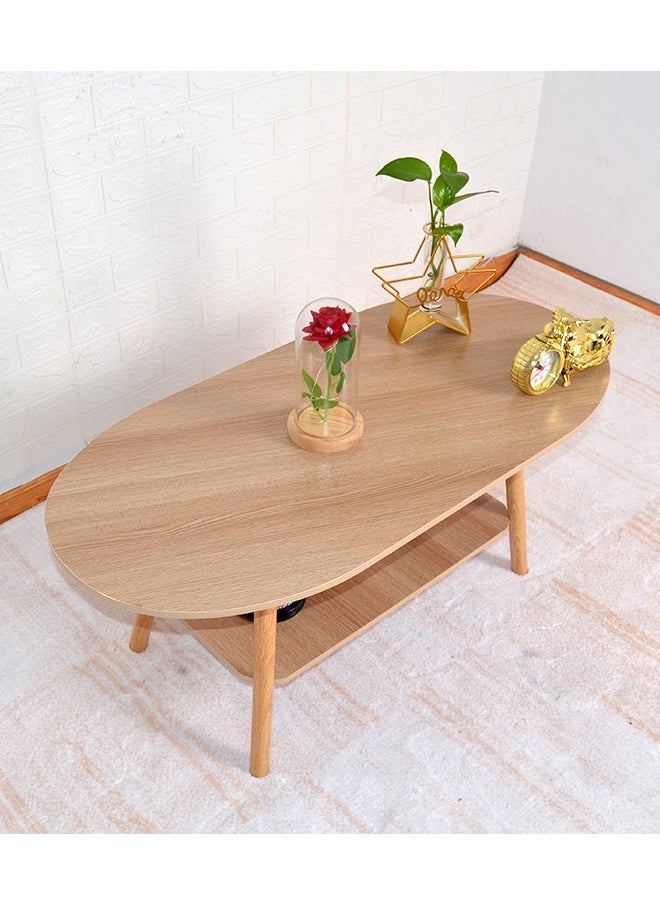 NKX - Modern 2 Layer Coffee Table with Storage table 100 CM - Image 1