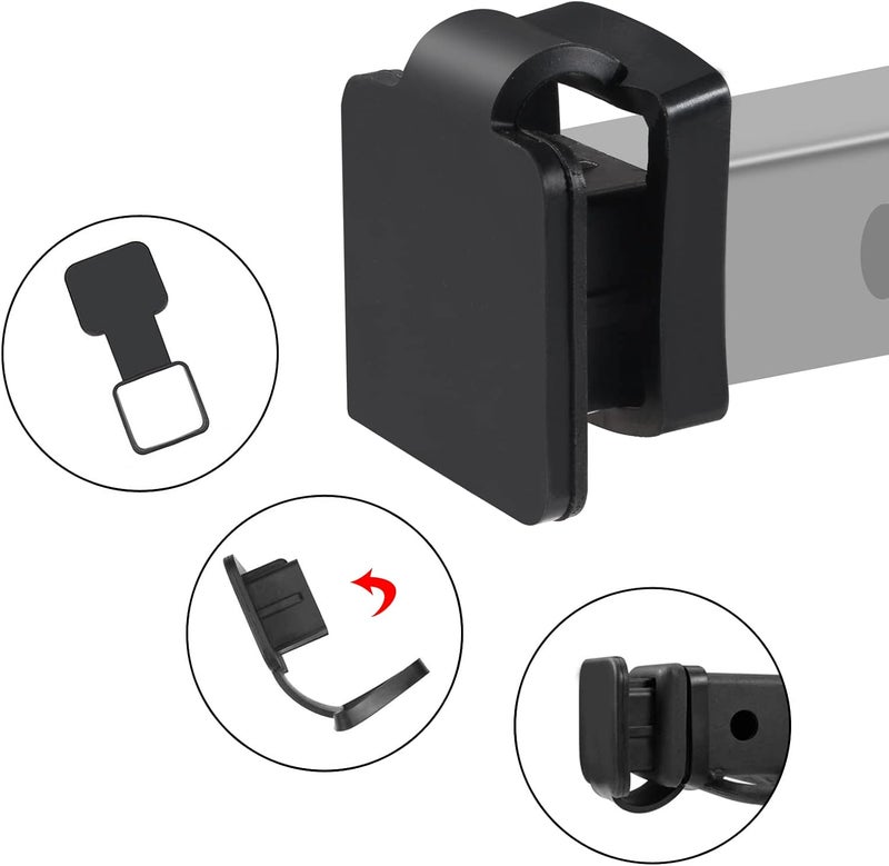 DORHEA 2PCS Trailer Hitch Tube Cover 1.25'' Rubber Plug Cap Insert 1 1/4 inch Heavy Duty Towing Hitch Covers for 1.25'' Receivers Class 1 2 I II Ford Jeep Dodge Nissan Audi Porsche Polaris ATV UTV - Image 3