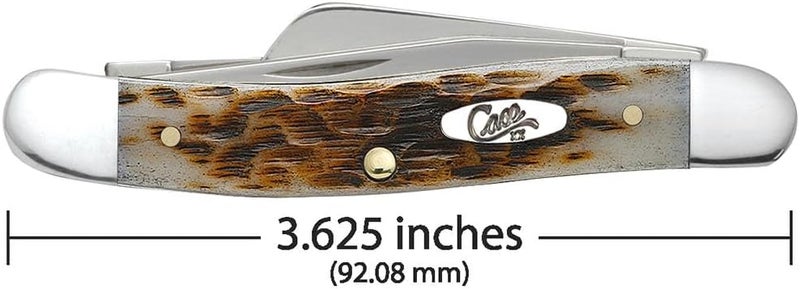 Case XX WR Pocket Knife Medium Stockman With Genuine Bone Handle, Stainless Steel Blades, Length Closed: 3 5/8 Inches (Amber Bone W/Sharpening Stone) - Image 2