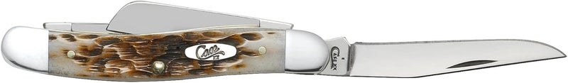 Case XX WR Pocket Knife Medium Stockman With Genuine Bone Handle, Stainless Steel Blades, Length Closed: 3 5/8 Inches (Amber Bone W/Sharpening Stone) - Image 4