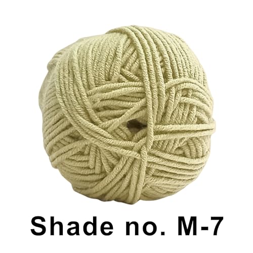 VCR 4ply Clean Beige Yarn, 100 Grams Hank, 190 Meters Length, Acrylic Ball for Crochet and Knitting, Soft Crosia Threads, Pack of 1 Yarn, Suitable for DIY Crafts - Image 2