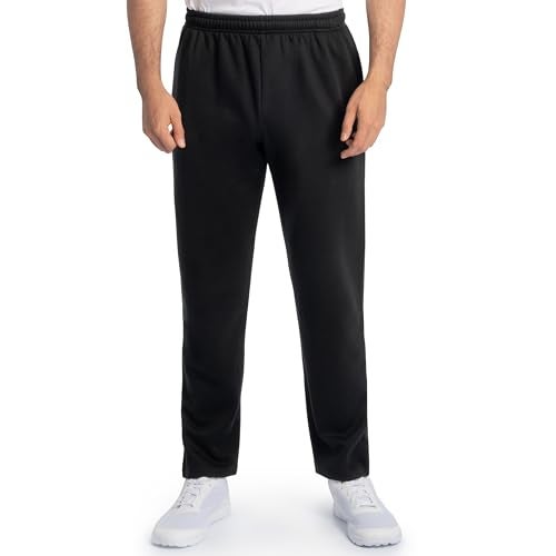 Fruit of the Loom mens Eversoft Fleece & Joggers (Regular Big Man) Sweatpants, Open Bottom - Black, XX-Large US - Image 1