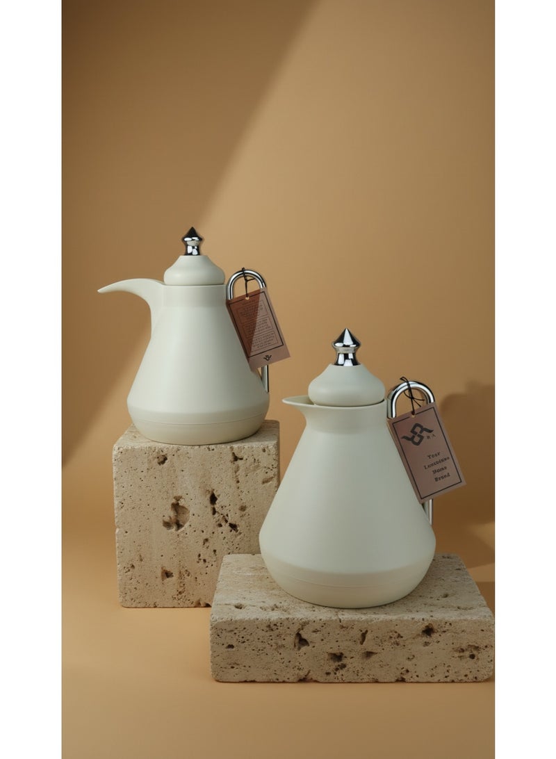 Raz طقم ترمس فاخر للقهوة والشاي العربي | ترمس تقديم معزول حرارياً بجدار مزدوج | طقم فاخر من قطعتين - Image 1