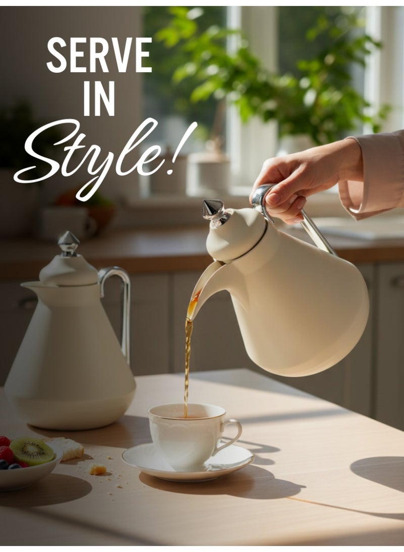 Raz طقم ترمس فاخر للقهوة والشاي العربي | ترمس تقديم معزول حرارياً بجدار مزدوج | طقم فاخر من قطعتين - Image 5